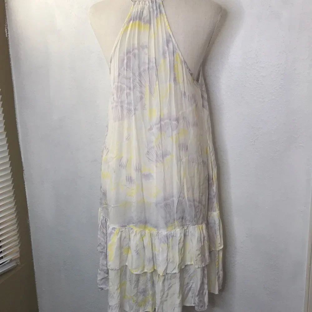 Free people boho water color ruffle‎ day dress